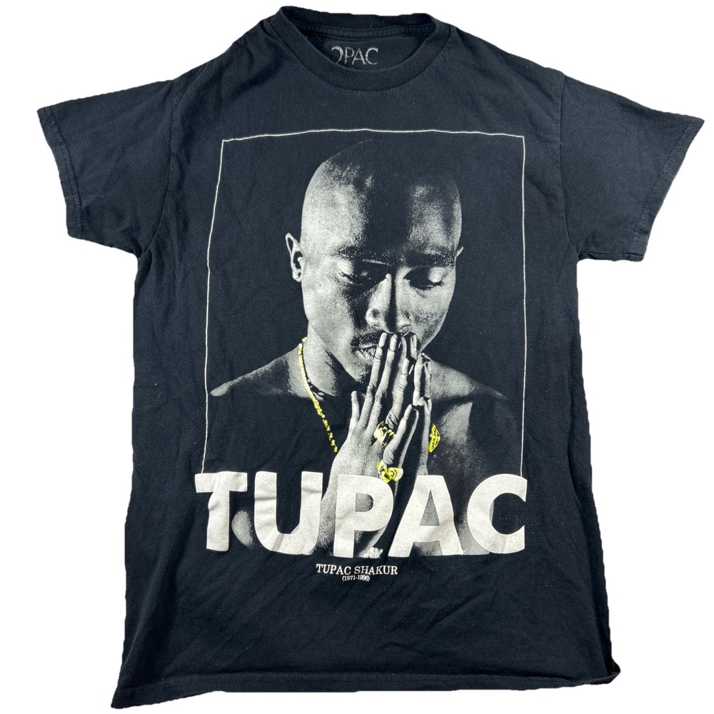 Tupac Shakur Men's 2Pac Prayer Graphic Hip Hop Rap Tee T-Shirt Sz Small